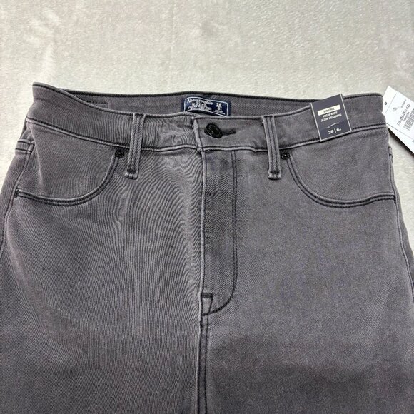 NEW Abercrombie & Fitch Size 28 6R Simone High Rise Ankle Jeans Gray Stretch $78 - Picture 4 of 8
